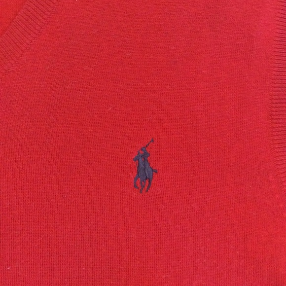 Red Polo Ralph Lauren Prima Cotton Vest - Picture 3 of 3